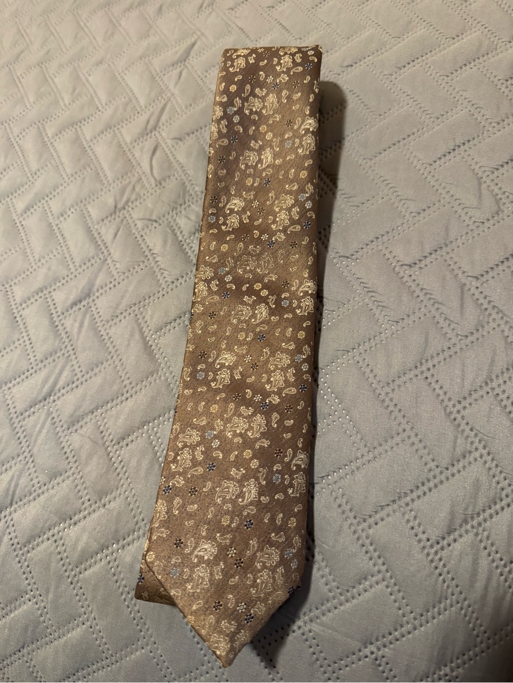Angelo Correlli Classic Brown Paisley Men's Tie - Brown
